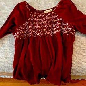 Bohemian style lightweight blouse